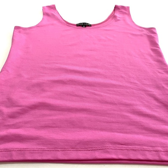 A’nue Ligne Pink Knit Tank Top Shell Size Medium Travel Capsule Summer Casual - Picture 5 of 9